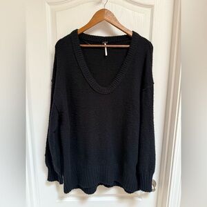 Free People Oversized Black Sweater